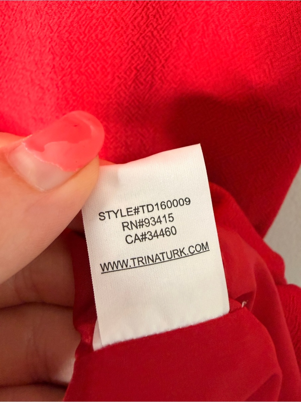 Trina Turk Zeal Off Shoulder Ruffle Mini Dress Ruby Rose Size 4 With Pockets - Picture 13 of 13